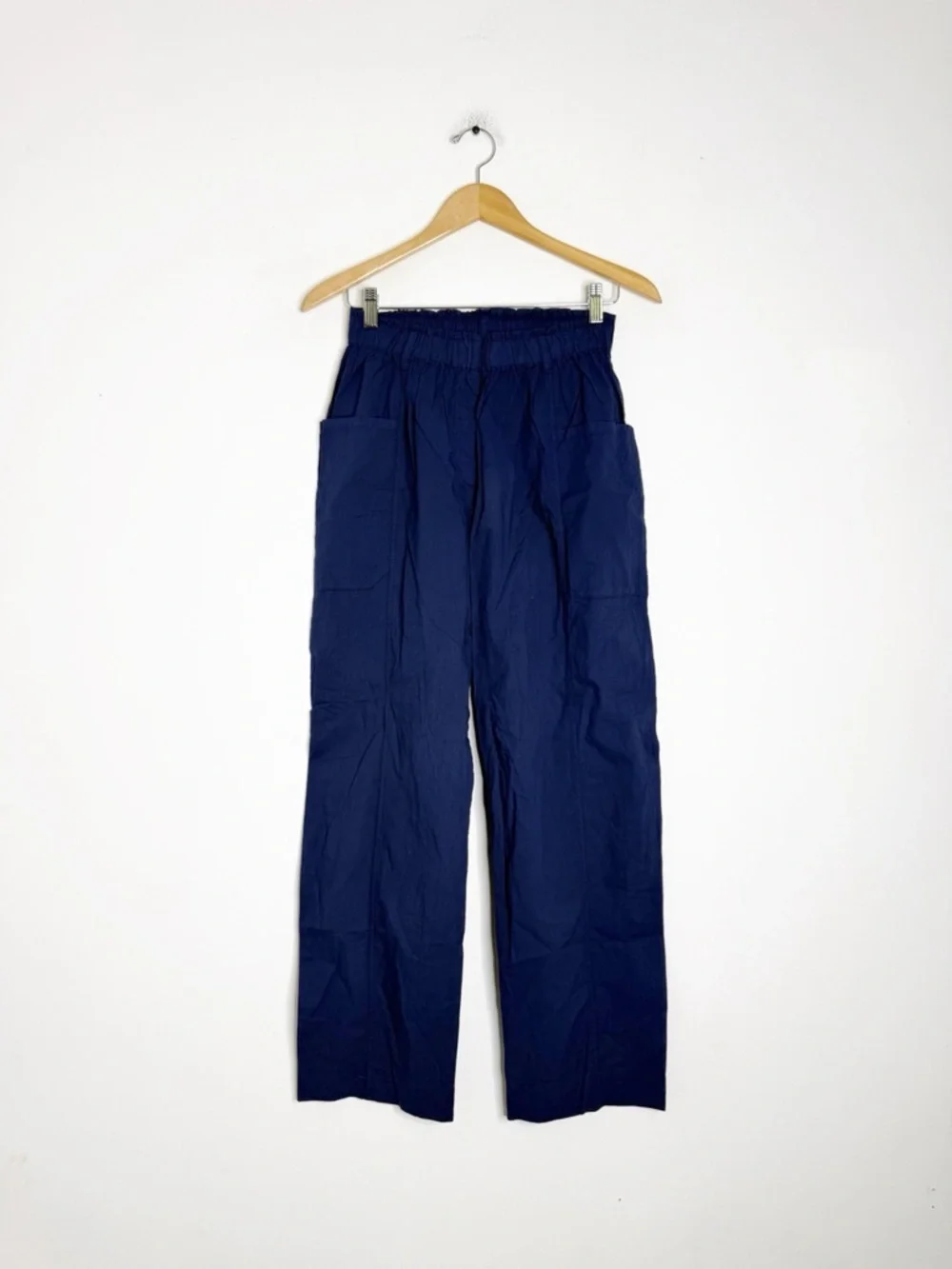 Xirena Jake Pants Small Navy Cotton Poplin Straight Leg NWT
